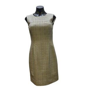 Elegant Brooks Brothers Dress Plaid Sleeveless Gray 2